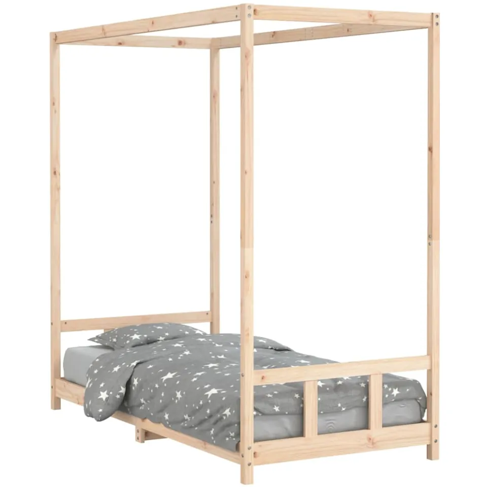 vidaXL Kinderbedframe 90x190 cm massief grenenhout bruin