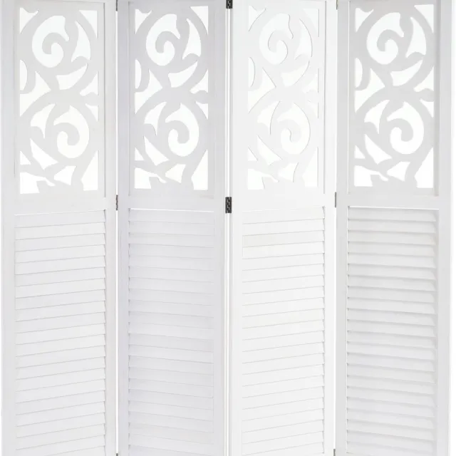 Cosmo Casa Scherm - Kamerscherm - Privacy Scherm - Ornamenten - 170x160cm - Wit