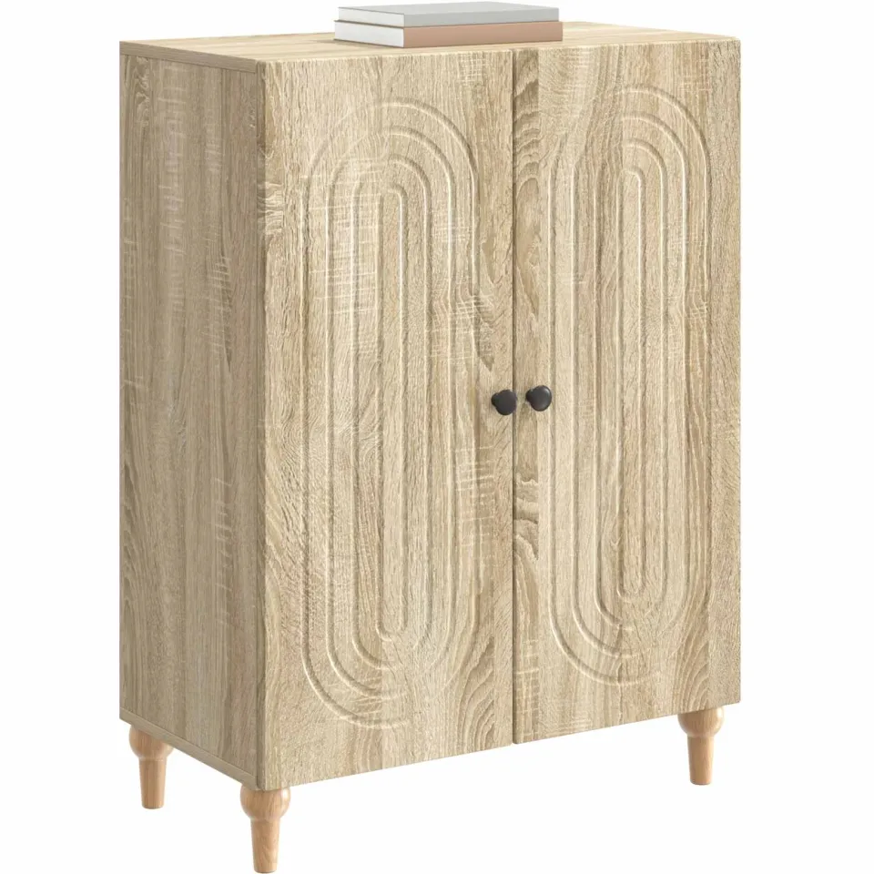 vidaXL Dressoir Sonoma Eiken 66 x 34,5 x 90 cm Bewerkt hout Bruin