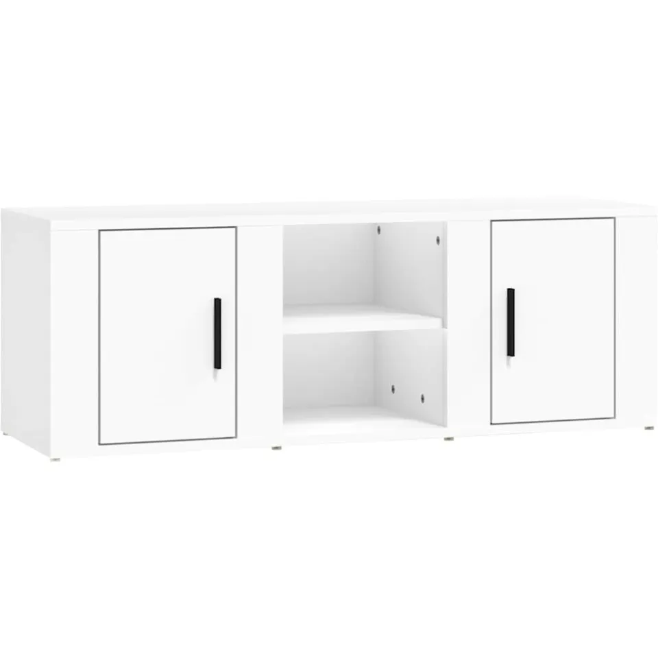 vidaXL Tv-meubel 100x31,5x35 cm bewerkt hout wit