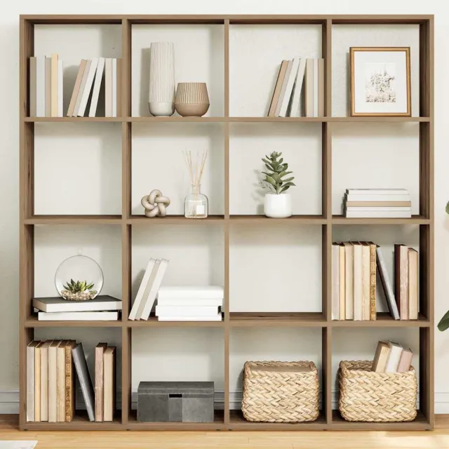 vidaXL Boekenkast 137,5x29x137,5 cm bewerkt hout artisanaal eikenkleur, foto 2
