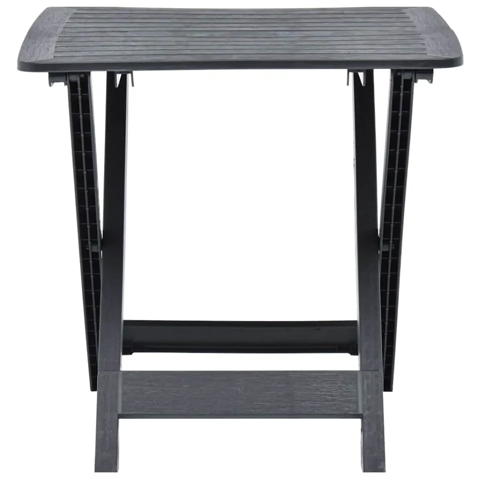 vidaXL Tuintafel inklapbaar 79x72x70 cm kunststof antraciet, foto 3