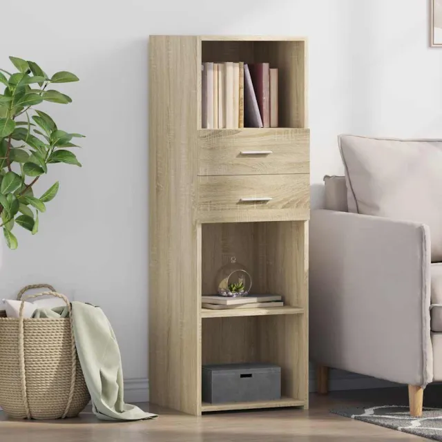 vidaXL Hoge kast 40x42,5x124 cm bewerkt hout sonoma eikenkleurig, foto 2