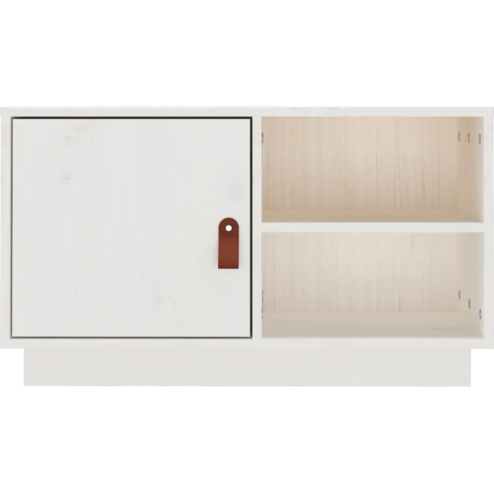 vidaXL Tv-meubel 70x34x40 cm massief grenenhout wit, foto 4
