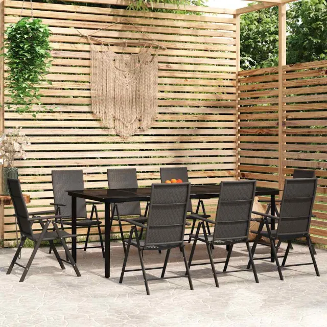 vidaXL 9-delige Tuinset zwart, foto 2