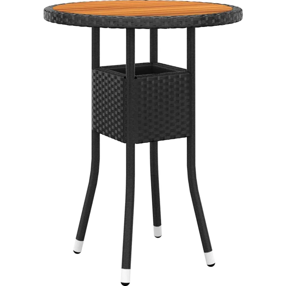 vidaXL 3-delige Tuinset poly rattan zwart, foto 4