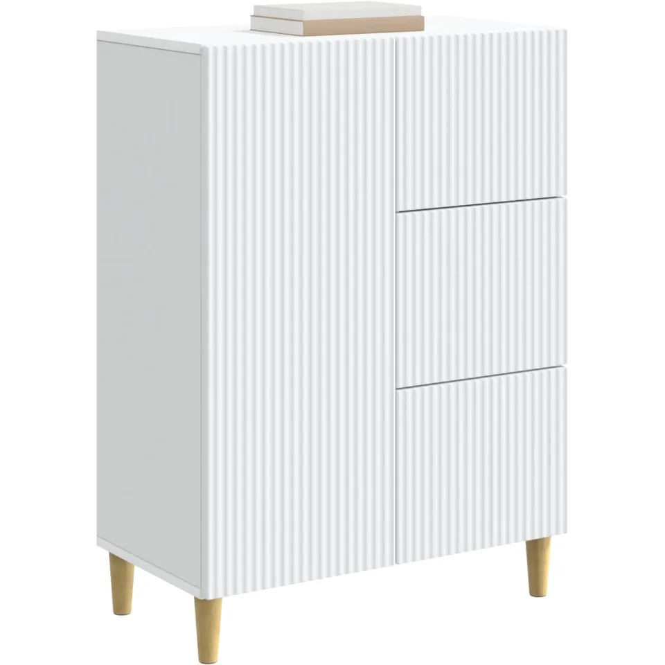 vidaXL Dressoir Wit 66 x 34,5 x 90 cm Bewerkt hout