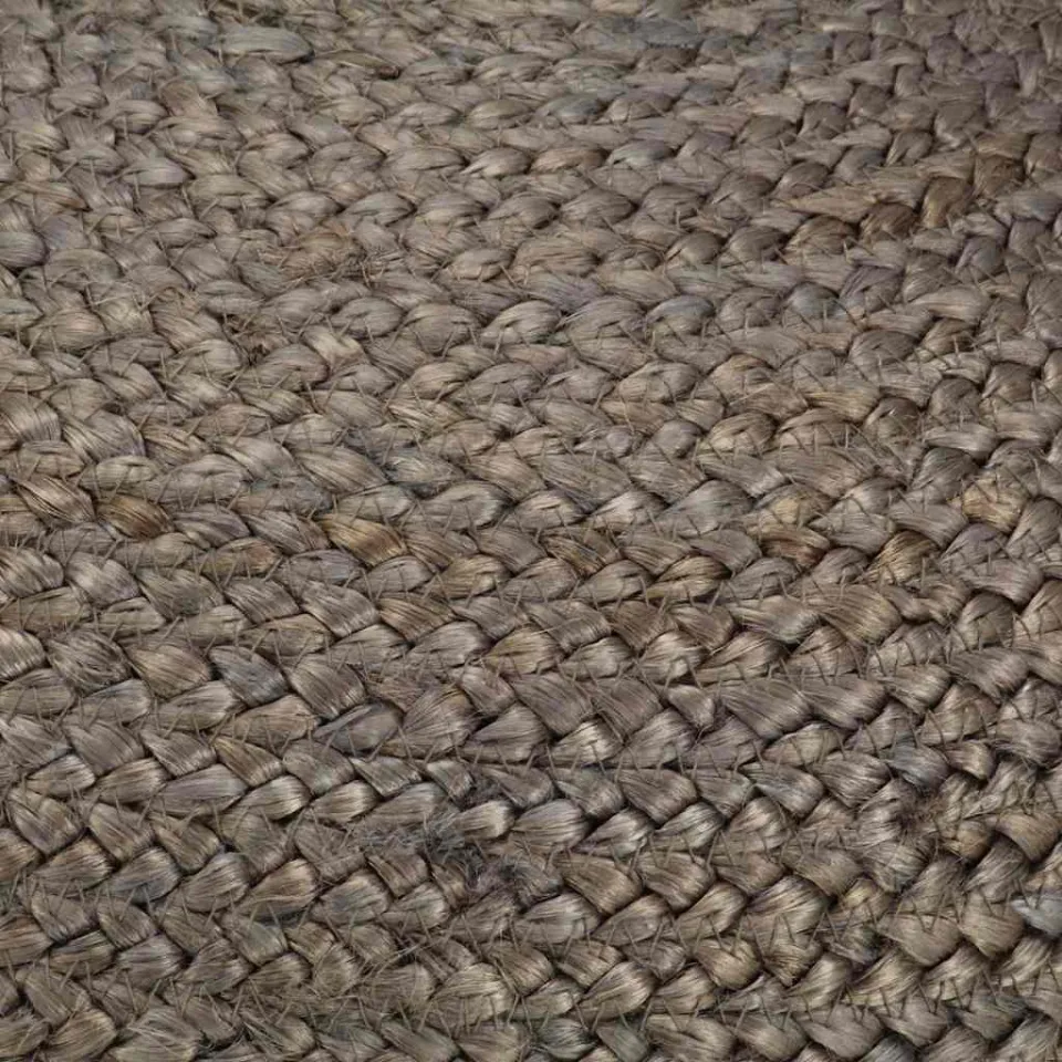 vidaXL Poef handgemaakt 45x30 cm jute lichtgrijs grijs, foto 3