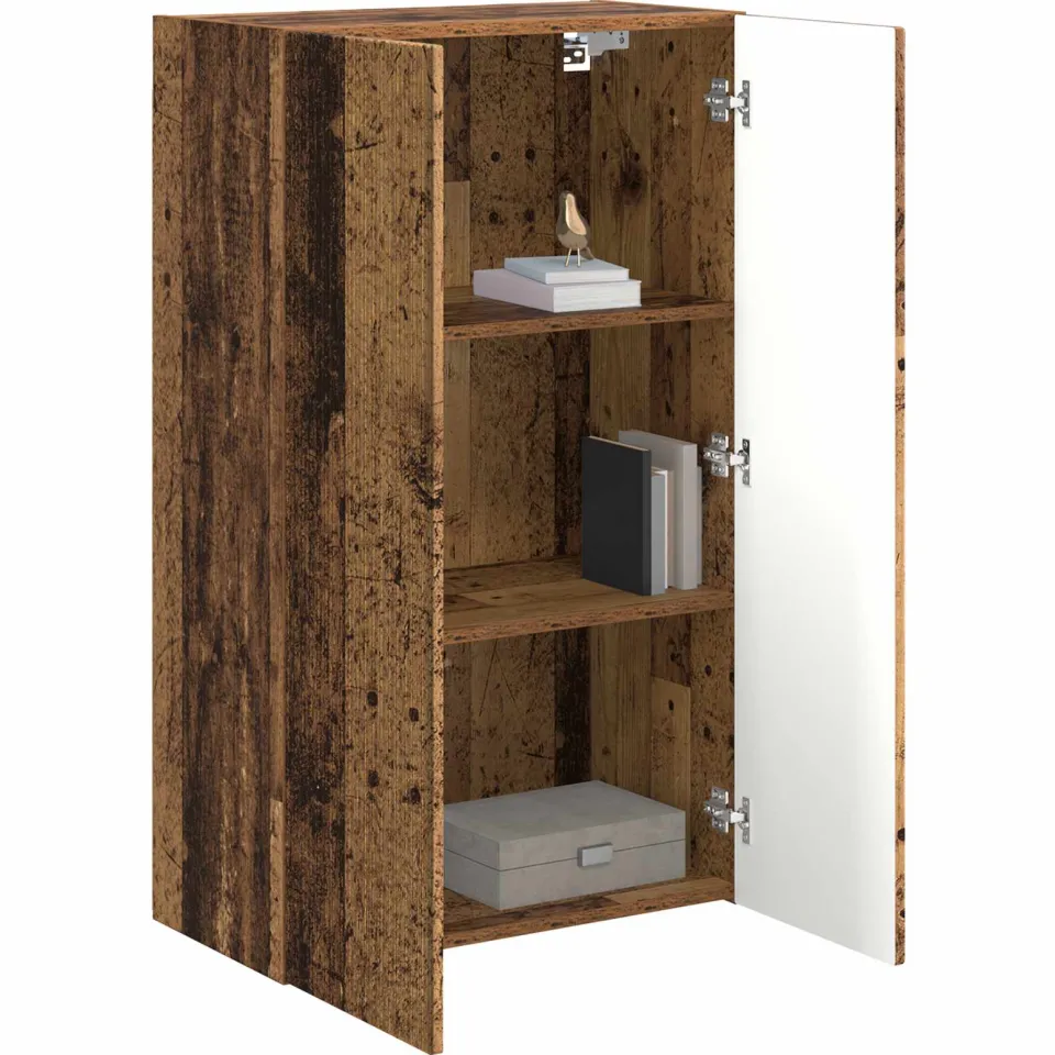vidaXL TV-wandkast 59,5 x 31 x 100 cm Oud Hout Bewerkt hout Bruin
