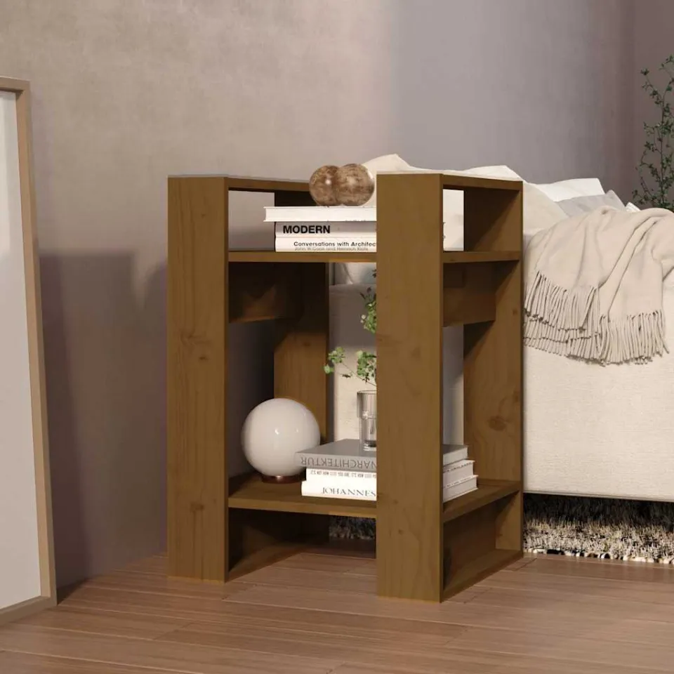 vidaXL Boekenkast/kamerscherm 41x35x57 cm grenenhout honingbruin bruin, foto 3