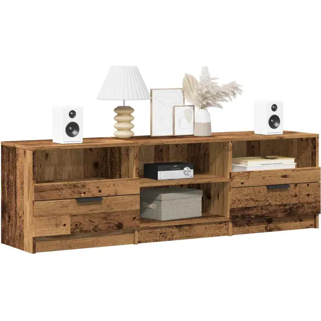 vidaXL Tv-meubel 150x33,5x45 cm bewerkt hout oud houtkleurig Bruin