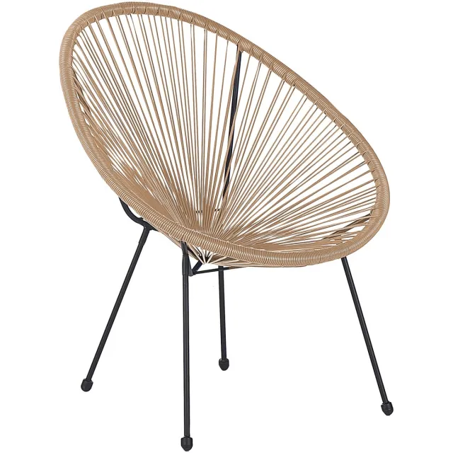 Beliani ACAPULCO - Tuinstoel - Natuurlijk - PE rotan Bruin