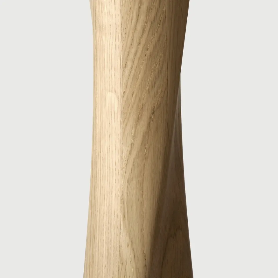 Ethnicraft Ronde Bistrotafel 'Torsion' Gevernist Eikenhout, 90cm, foto 7