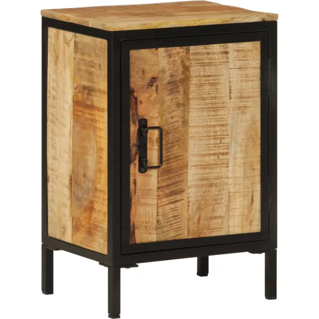 vidaXL Badkamerkast 40x30x60 cm massief mangohout en ijzer Bruin