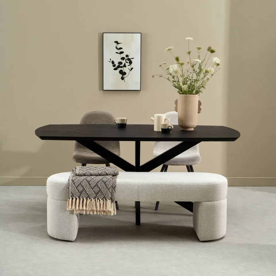 NOUS Living Nice eetkamerbank beige, foto 3