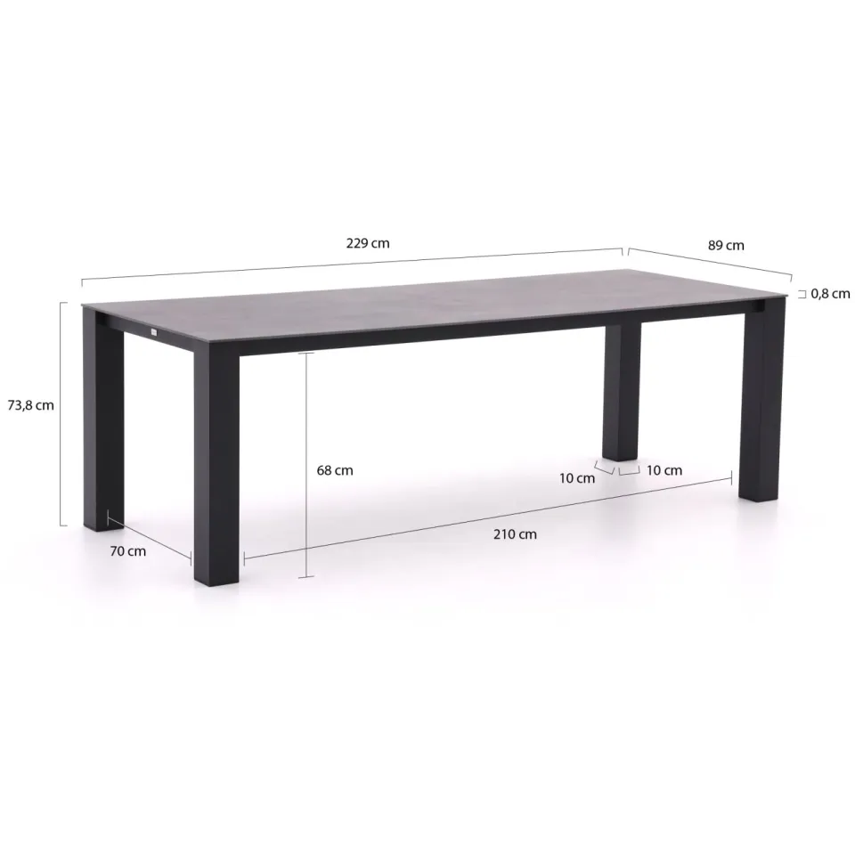 Intenso Furniture Intenso Umbria/Lagundo 230cm dining tuinset 7-delig verstelbaar taupe, foto 4