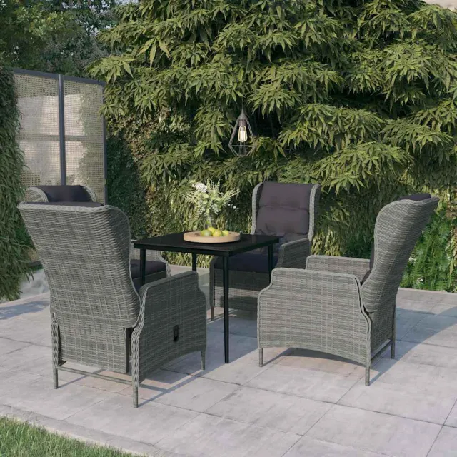 vidaXL 5-delige Tuinset lichtgrijs grijs, foto 2