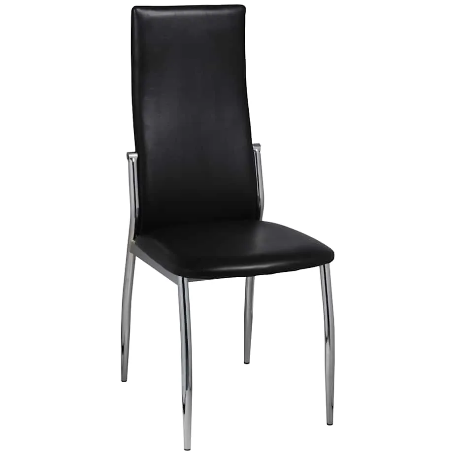 vidaXL Eetkamerstoelen 4 st kunstleer zwart