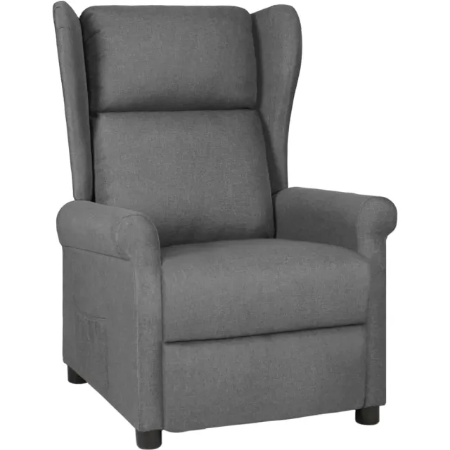 vidaXL Fauteuil verstelbaar stof lichtgrijs