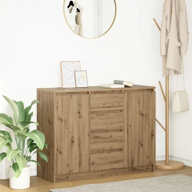 vidaXL Dressoir met lades 100,5x35x76 cm spaanplaat artisanaal Bruin