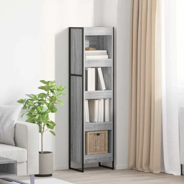 vidaXL Boekenkast 40 x 30 x 155 cm Bewerkt hout Grijs Sonoma, foto 2