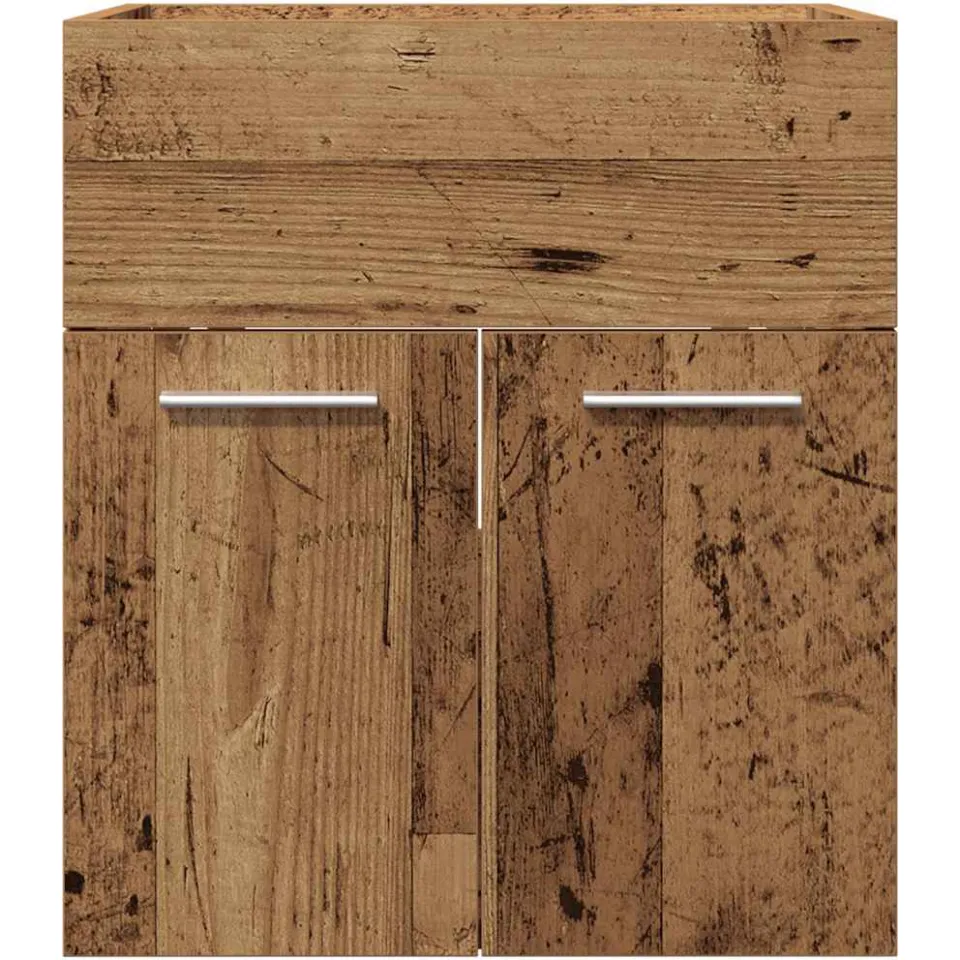 vidaXL Wastafelkast 41x38,5x46 cm bewerkt hout oud houtkleurig bruin, foto 4