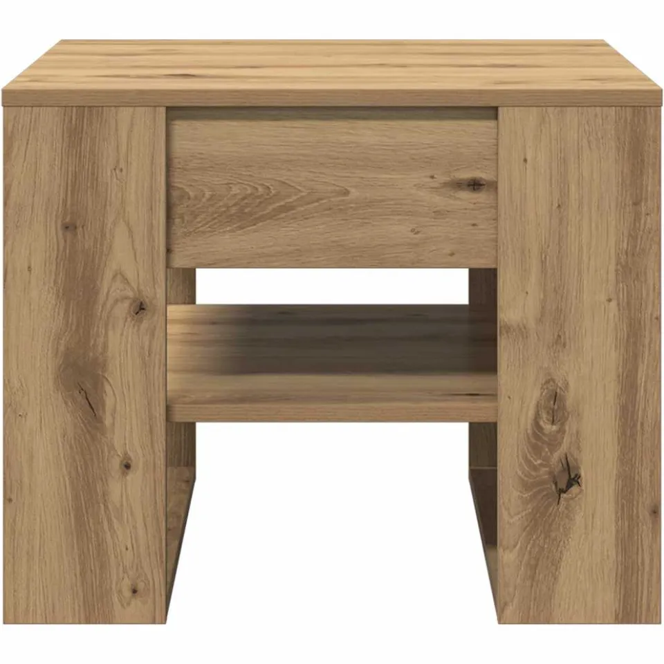 vidaXL Salontafel 55,5x55x45 cm bewerkt hout artisanaal eikenkleur, foto 4