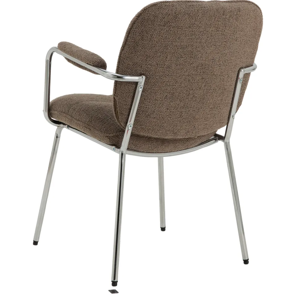 NOUS Living Chrome eetkamerstoel taupe, foto 4