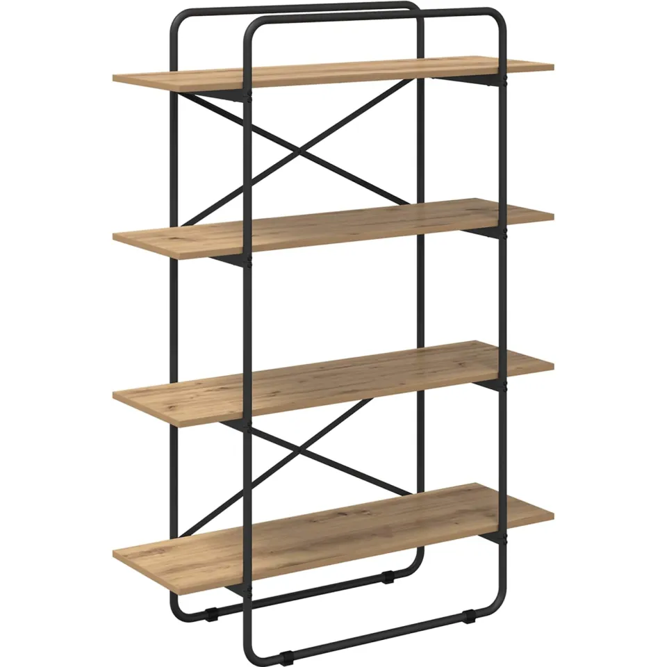 vidaXL Boekenrek 4-laags 100 x 35 x 140 cm PB Artisanaal eiken, foto 3