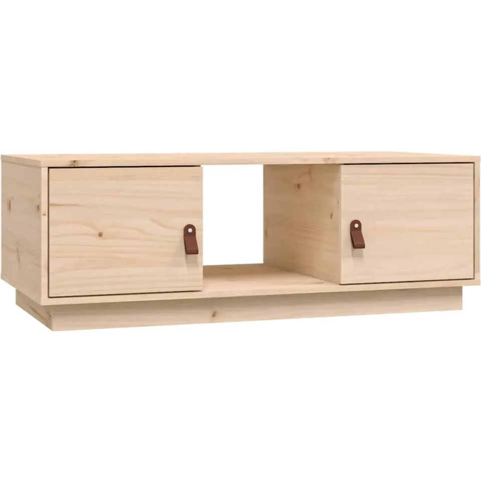 vidaXL Salontafel 100x50x35 cm massief grenenhout bruin