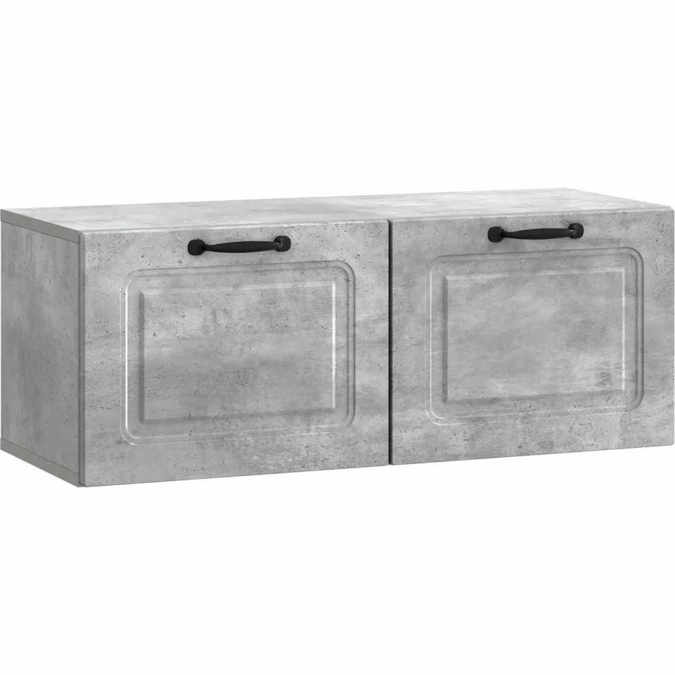 vidaXL Wandbeugel TV-kast Betongrijs 78,5 x 31 x 30 cm Bewerkt hout grijs, foto 3