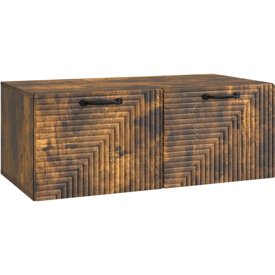 vidaXL Wandbeugel TV-kast Gerookt eiken 78,5 x 41 x 30 cm Bewerkt hout Bruin