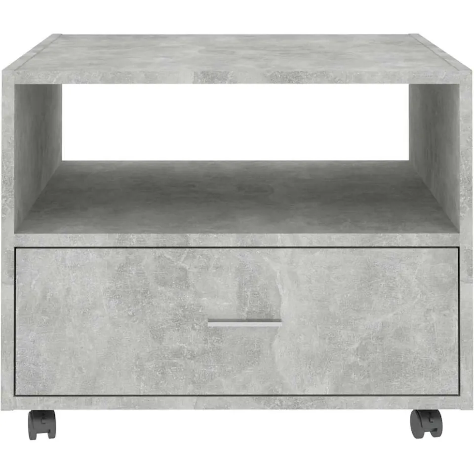 vidaXL Salontafel 55x55x40 cm bewerkt hout betongrijs grijs, foto 4