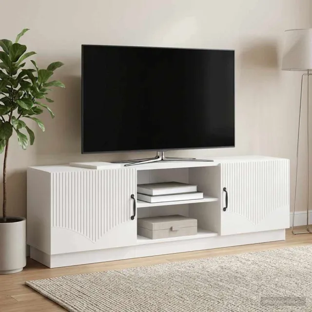 vidaXL TV-kast Hoogglans Wit 150 x 31 x 47 cm Bewerkt hout, foto 2