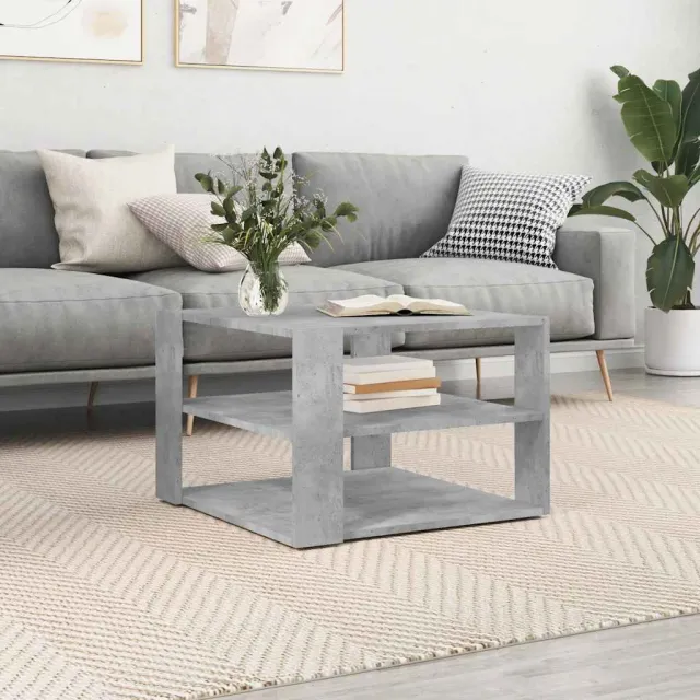 vidaXL Salontafel 58x58x40 cm bewerkt hout sonoma eikenkleurig, foto 2