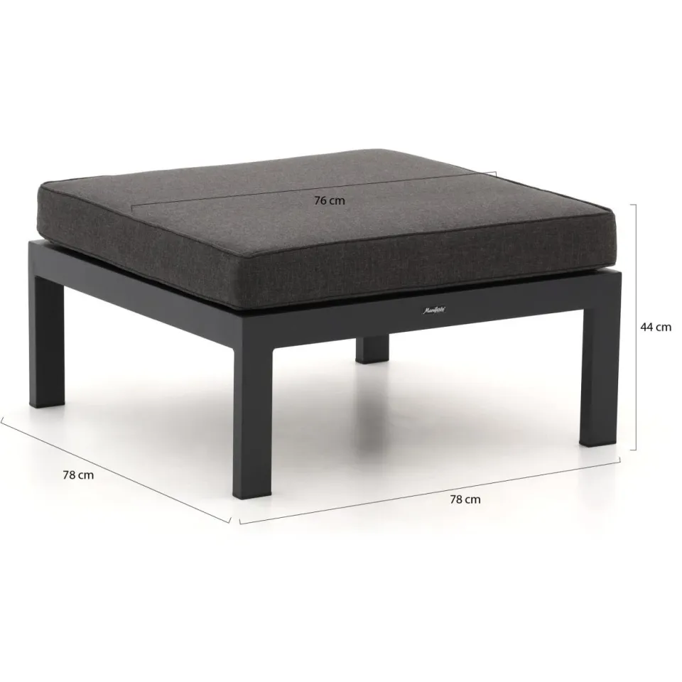 Manifesto Furniture Manifesto Alzano lounge voetenbank 78x78cm grijs, foto 2