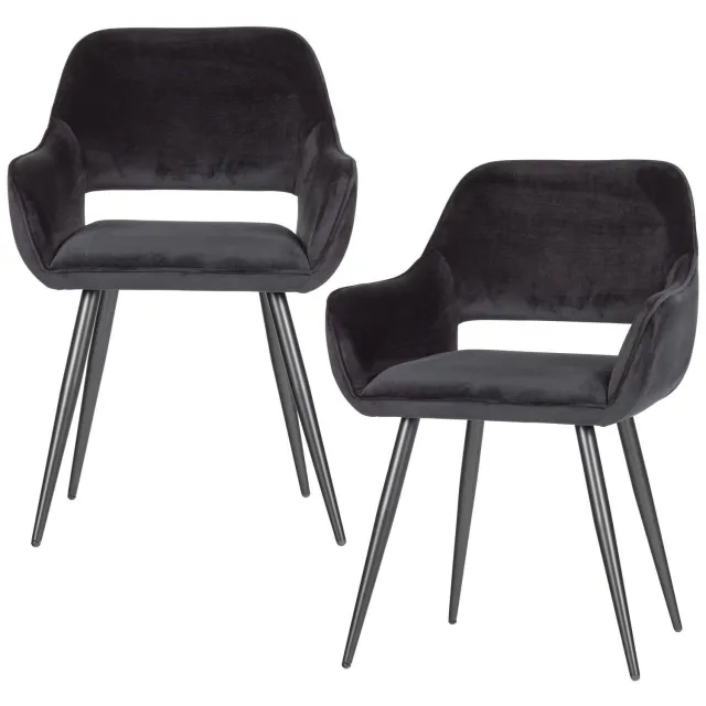 WOOOD Jelle eetkamerstoel zwart black