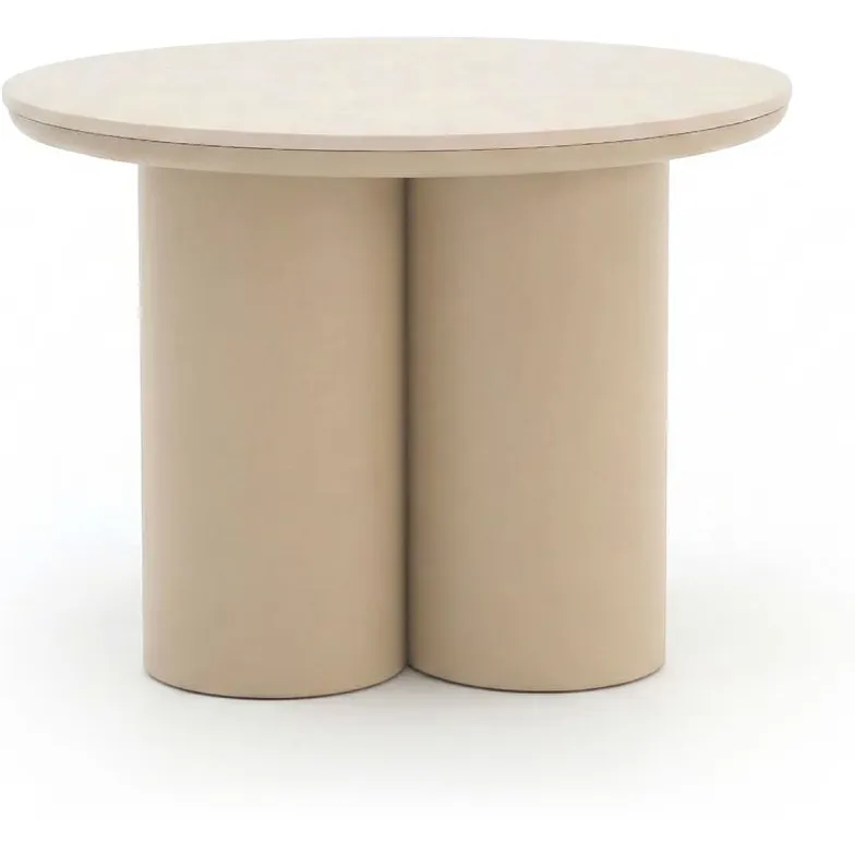 Apple Bee Tonga bijzet tuintafelset ø 80cm (h: 36cm)/ø 60cm (h: 44cm) wit, foto 3