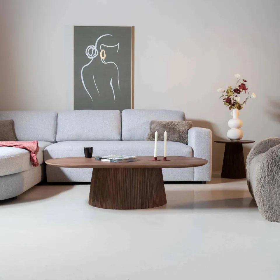 Giga Meubel Salontafel Salvador - Donkerbruin Hout - 140x70x38cm, foto 3