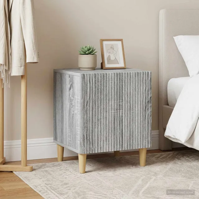 vidaXL Nachtkastje 2 st Grijs sonoma 43 x 34,5 x 50 cm Bewerkt hout, foto 2