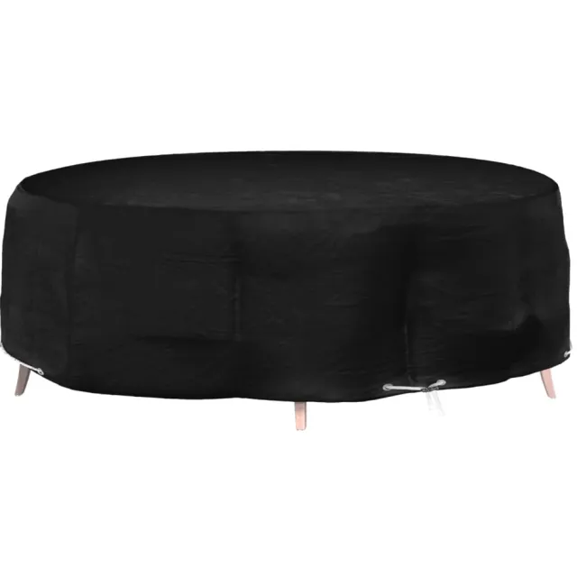 vidaXL Tuinmeubelhoes eilandlounge 10 oogjes rond Ø 236x67 cm zwart, foto 2