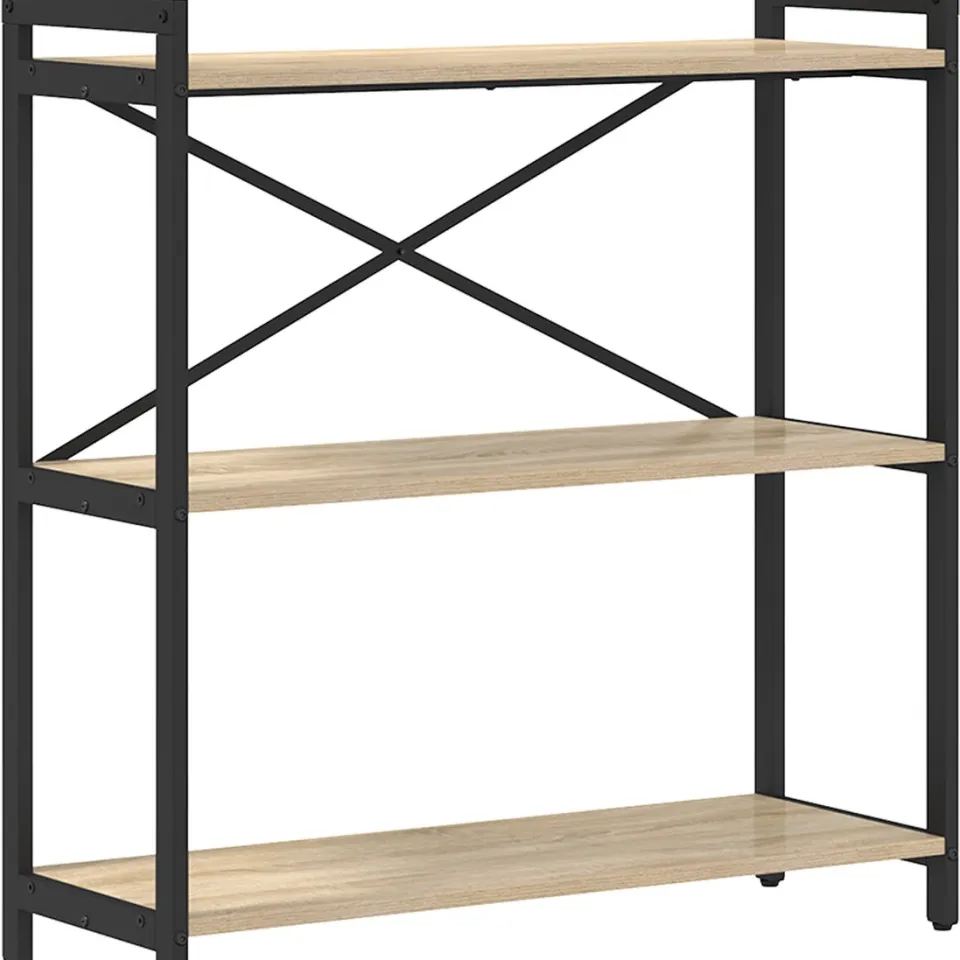 vidaXL Boekenkast 80 x 30 x 85 cm Bewerkt hout Sonoma Eiken, foto 3