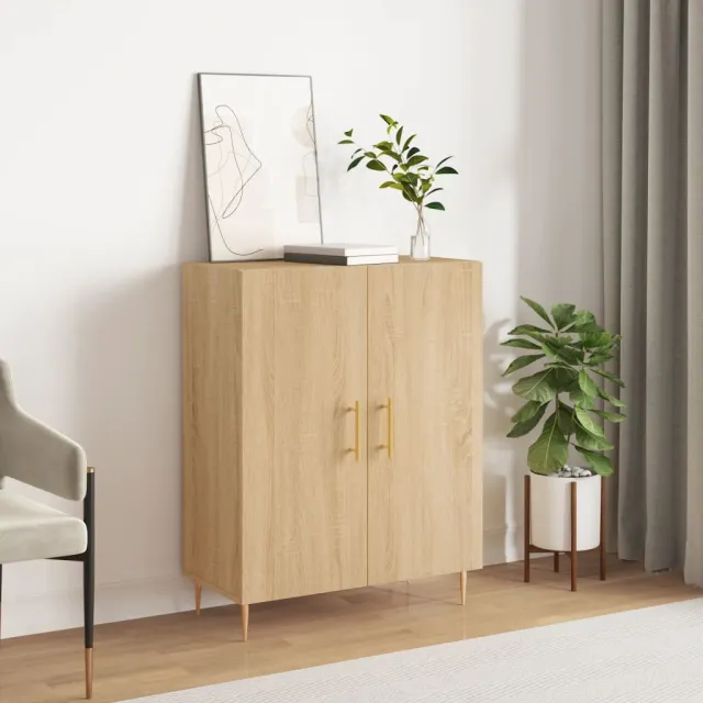 vidaXL Dressoir 69,5x34x90 cm bewerkt hout sonoma eikenkleurig, foto 2