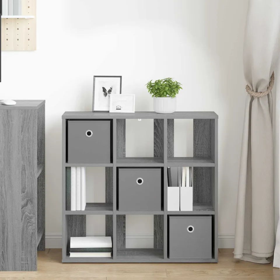 vidaXL Dressoir Grijs Sonoma 73,5 x 24 x 69,5 cm, foto 4