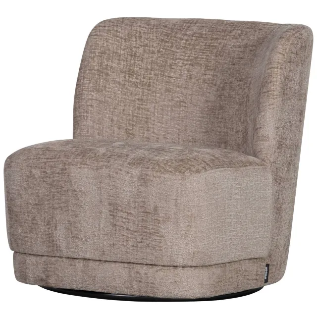 WOOOD Atty Draaifauteuil - Grove Melange - Grijs - 75x74x65 sand