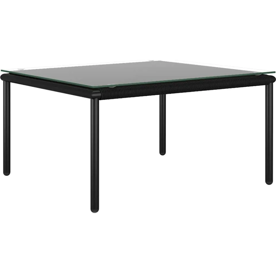 vidaXL 5-delige Loungeset met kussens PVC zwart, foto 3