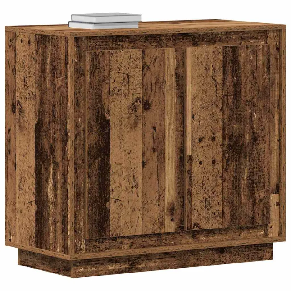 vidaXL Dressoir Oudhout 80 x 40 x 75 cm Bewerkt hout Bruin