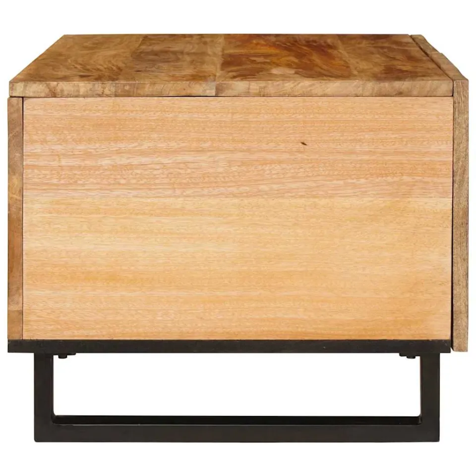 vidaXL Salontafel Naturel 80 x 50 x 40 cm Massief Mango Hout, foto 4