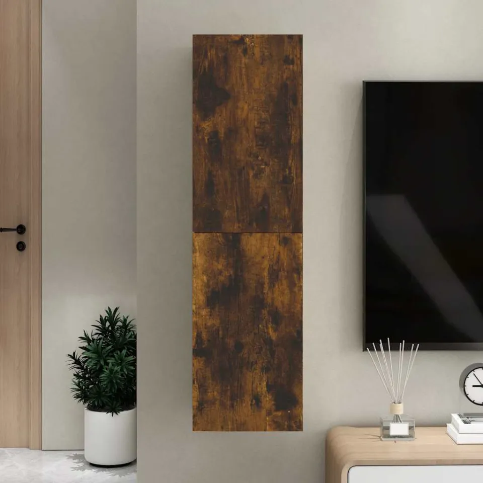 vidaXL Tv-wandmeubel 30,5x30x110 cm gerookt eikenkleurig, foto 3