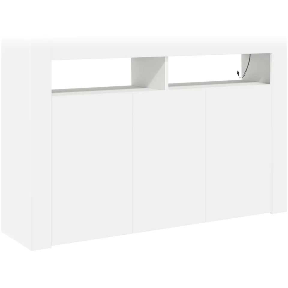 vidaXL Dressoir Wit 116 x 30 x 75 cm Bewerkt hout, foto 3